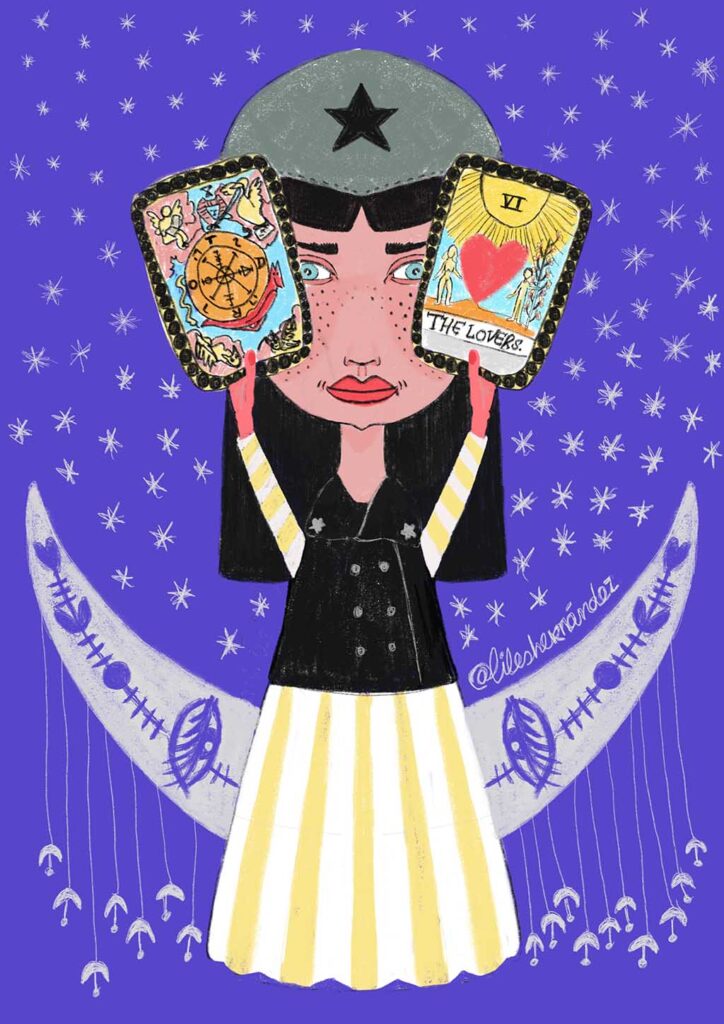 la_tarotista_Ilustracion_Liles_hernandez